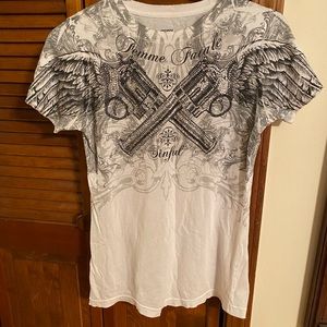 Sinful “femme fatale” graphic tee